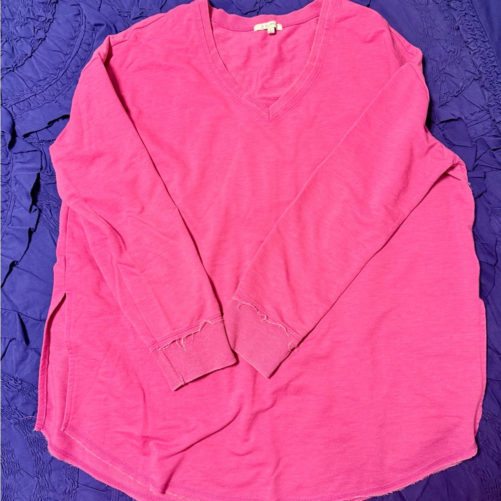 Pink V-neck Weekender Top - Picture 3 of 3